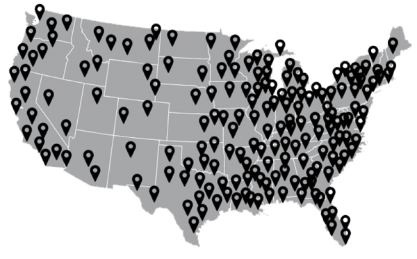 key-map Map of Key Networks' Affiliates